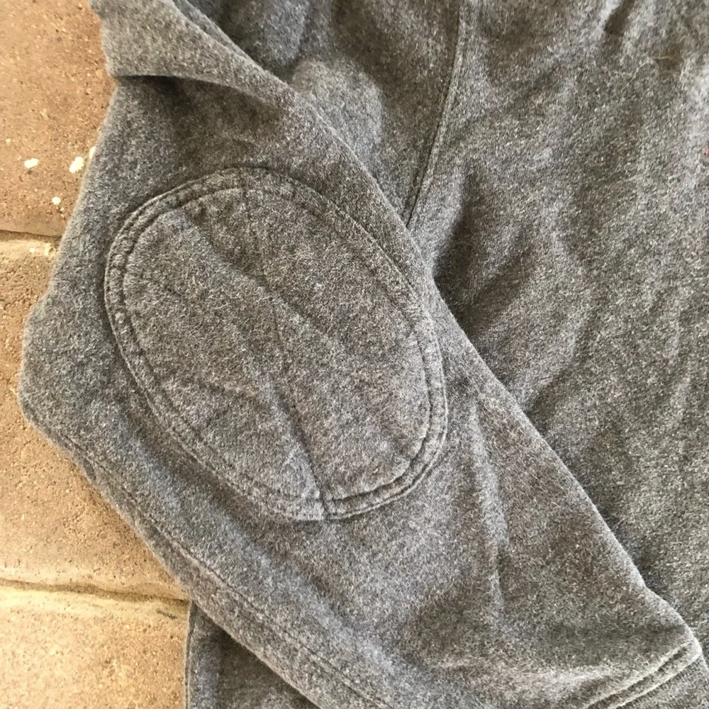 Vintage Polo Ralph Lauren Men's Rugby Shirt Grey Elbow Shoulder Patch Size XL